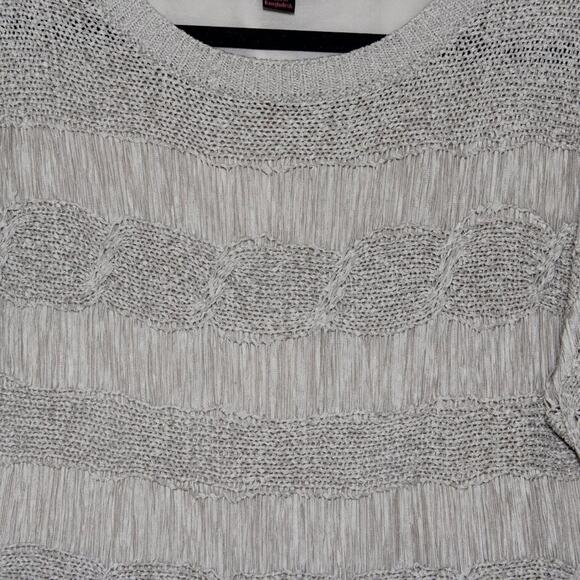 Tropical Breezy Taupe Beige Crop Top Size Xlarge - Picture 2 of 4